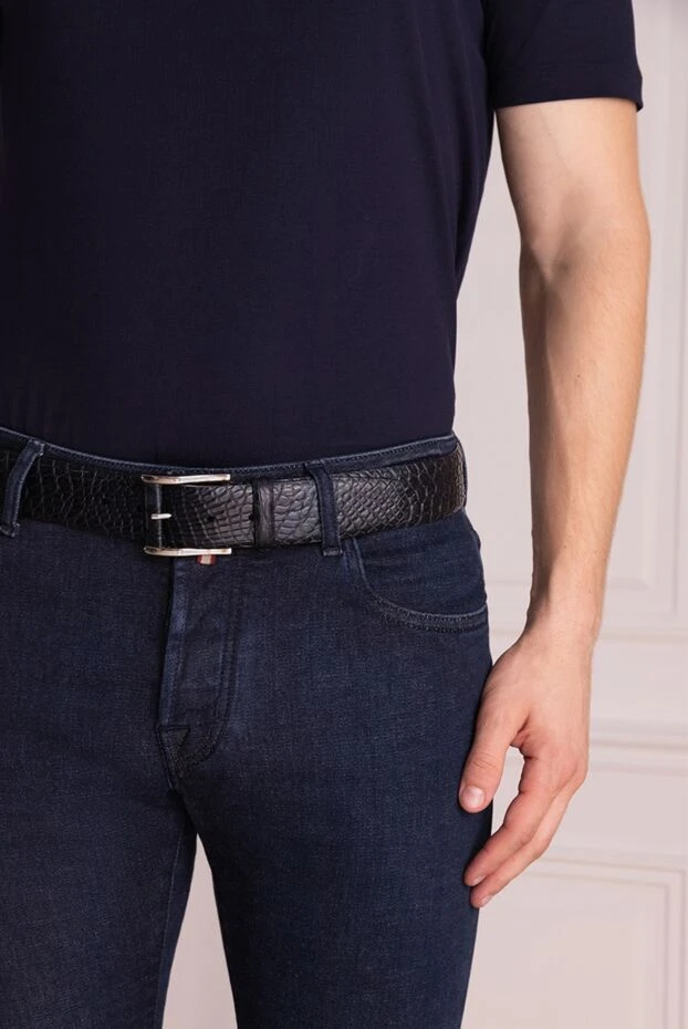 Cesare di Napoli man black crocodile leather belt for men buy with prices and photos 153096 - photo 2