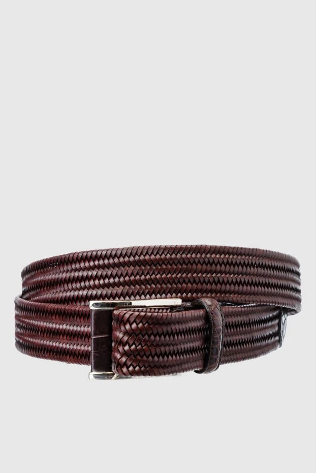 Cesare di Napoli man men's burgundy leather belt buy with prices and photos 153115 - photo 1