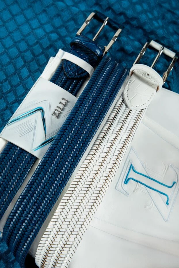 Cesare di Napoli white leather belt for men 153117 - photo 3