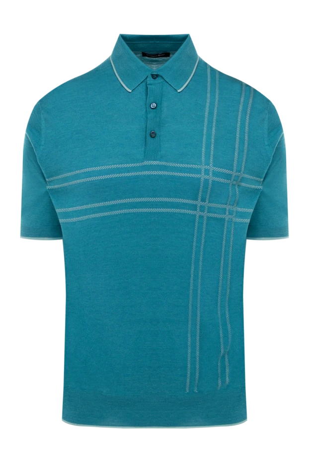 Stefano Ricci поло з шовку та льону зелене чоловіче 153185 - фото 1