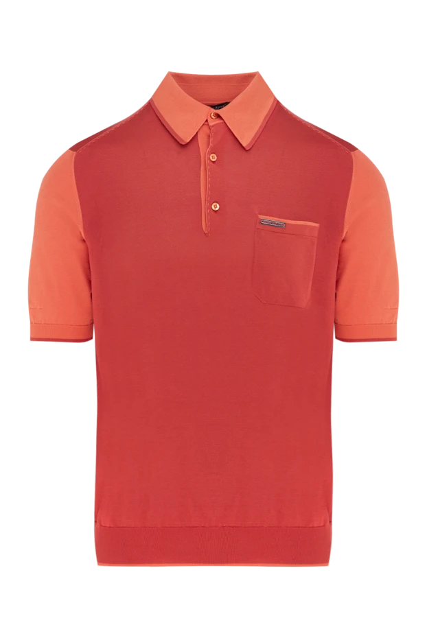 Stefano Ricci поло з шовку червоне чоловіче 153194 - фото 1