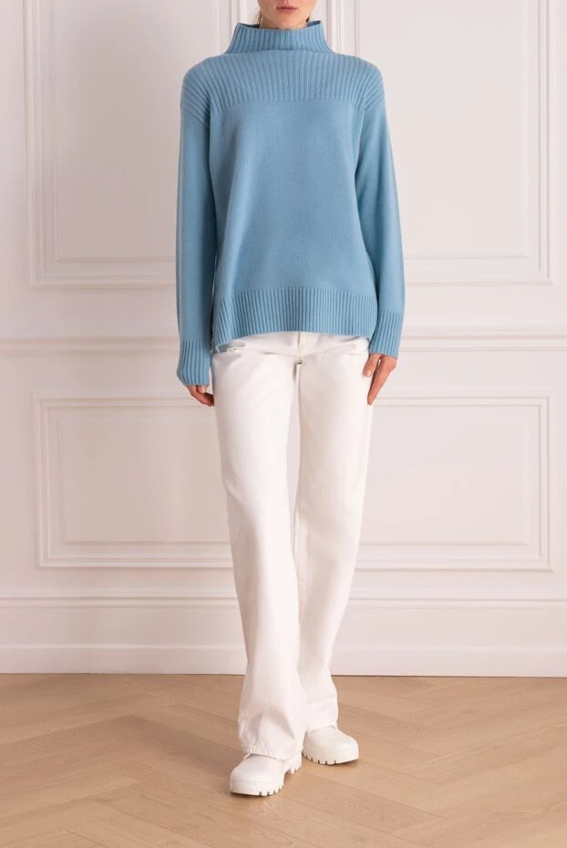 Panicale woman blue cashmere jumper for women buy with prices and photos 153202 - photo 2
