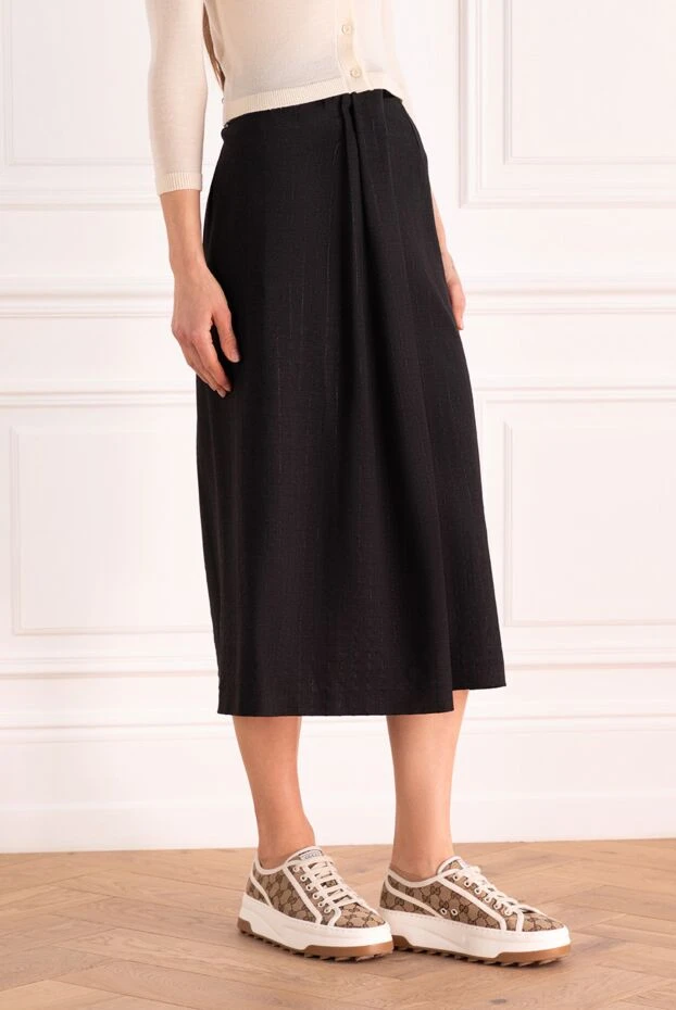 Panicale женские юбка из шерсти черная женская купить с ценами и фото 153212 - фото 2