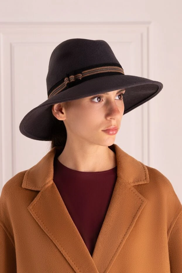 Panicale женские шляпка из кашимира коричневая женская купить с ценами и фото 153231 - фото 2