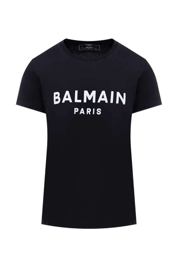 Balmain мужские футболка из хлопка черная мужская купить с ценами и фото 153296 - фото 1