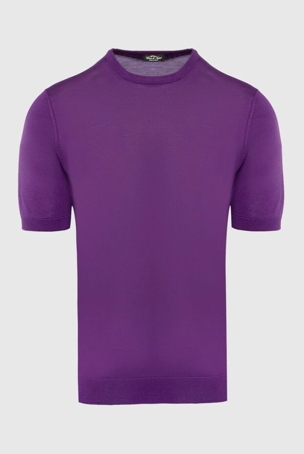 Cesare di Napoli short-sleeved silk jumper in purple for men 197018 - photo 1