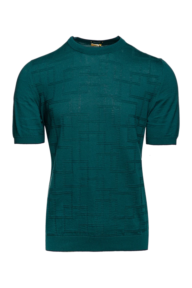 Svevo man short sleeve jumper in cotton green for men buy with prices and photos 153330 - photo 1