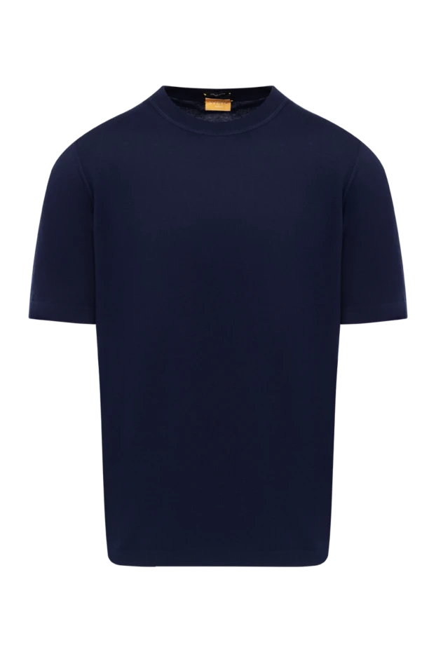Svevo a laconic cotton jumper in a rich blue color 196551 - photo 1