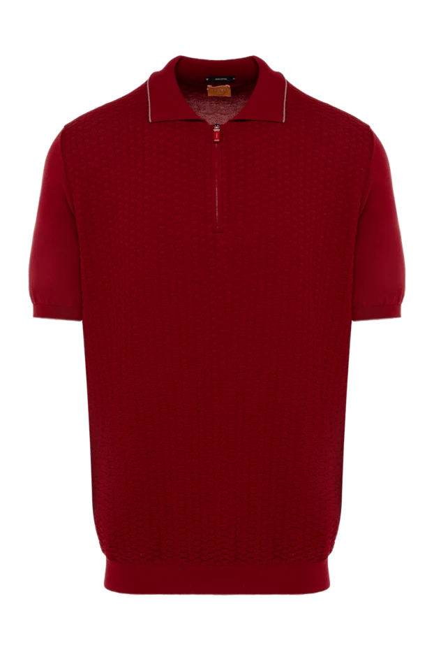 Svevo polo shirt with zip and textured knit in burgundy color 195724 - photo 1