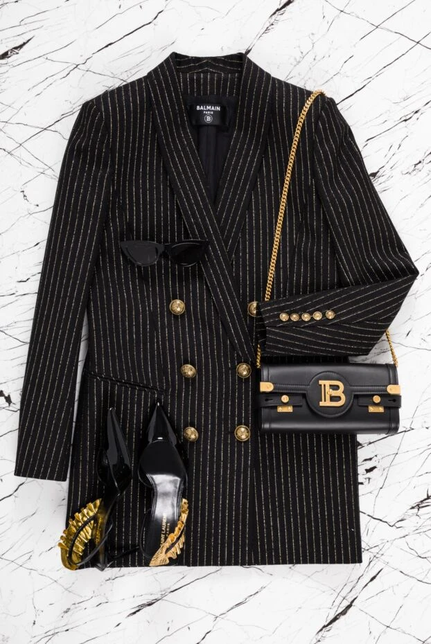 Balmain пиджак черный женский 153438 - фото 2