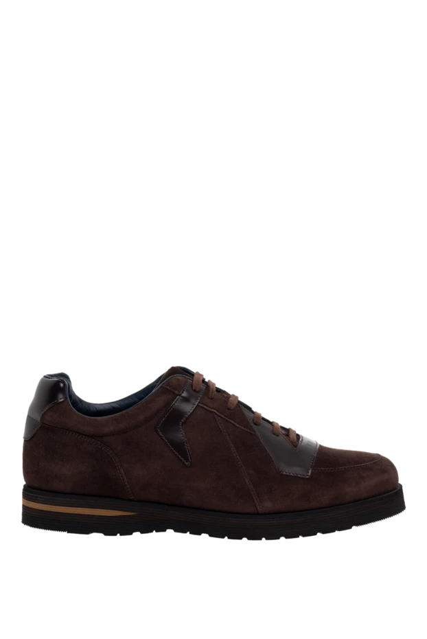 Zilli man brown leather and suede sneakers for men 153451 - photo 1