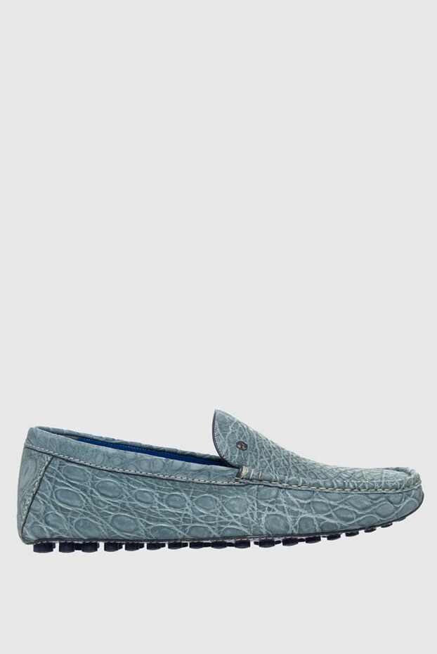 Zilli man men's moccasins made of blue crocodile skin buy with prices and photos 153465 - photo 1