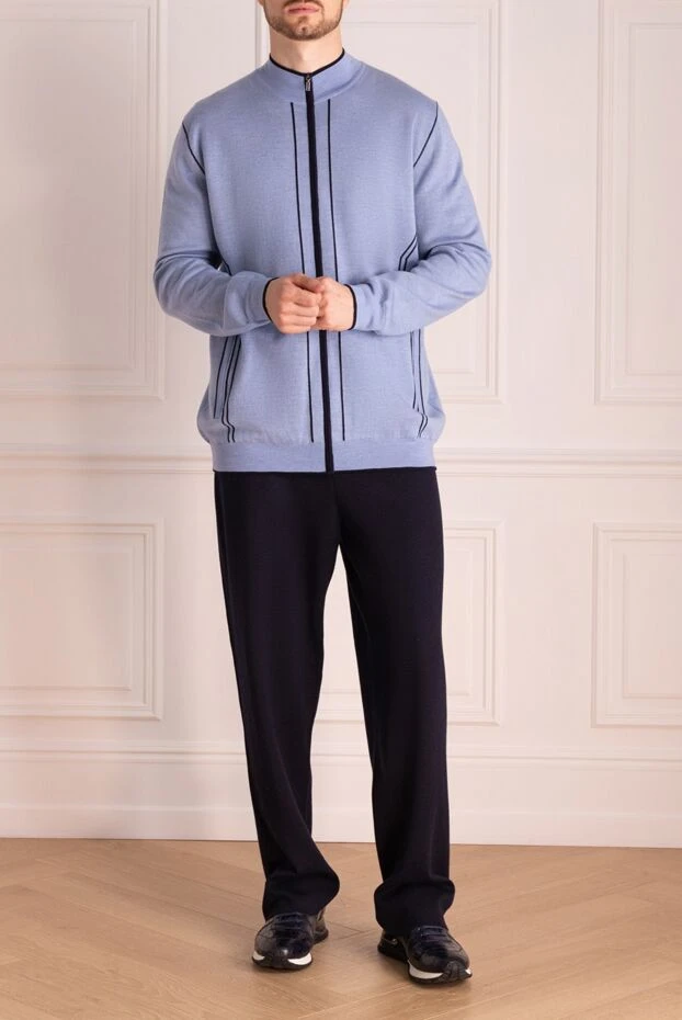 Zilli man men's sports suit made of cashmere and silk, blue buy with prices and photos 153472 - photo 2
