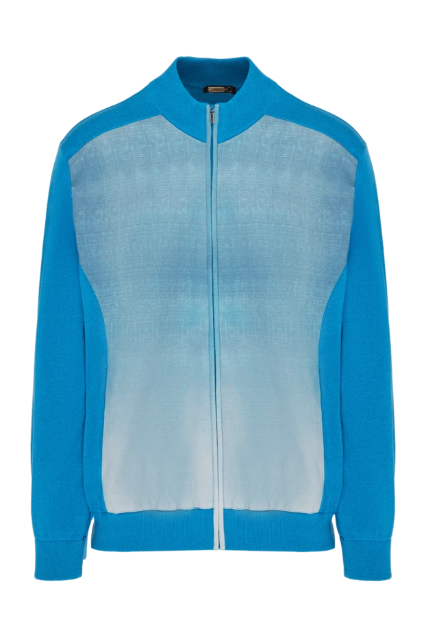 Zilli man men's cardigan made of cotton and silk blue buy with prices and photos 153475 - photo 1