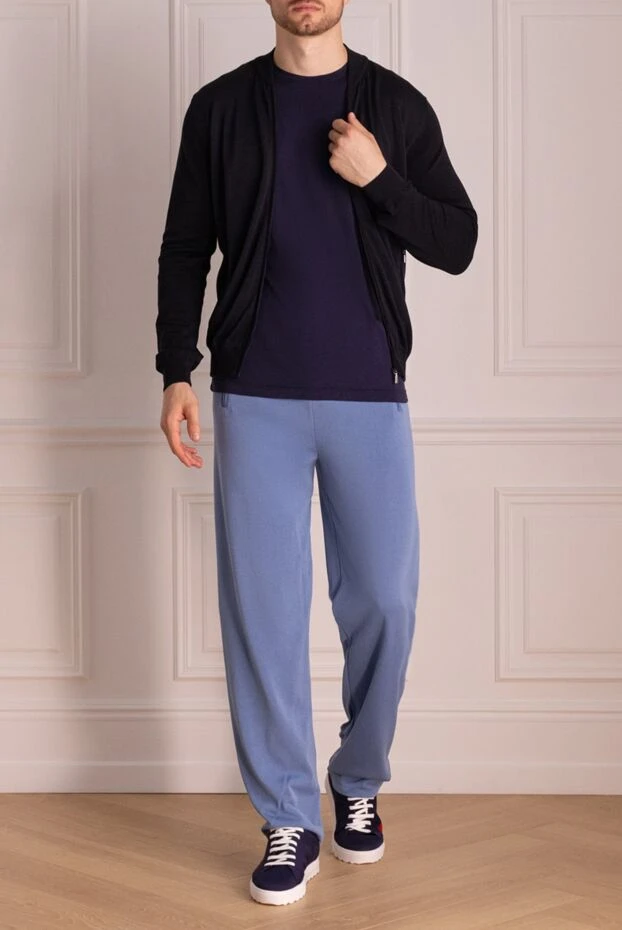 Zilli man men's sports suit made of cotton and silk, blue buy with prices and photos 153478 - photo 2