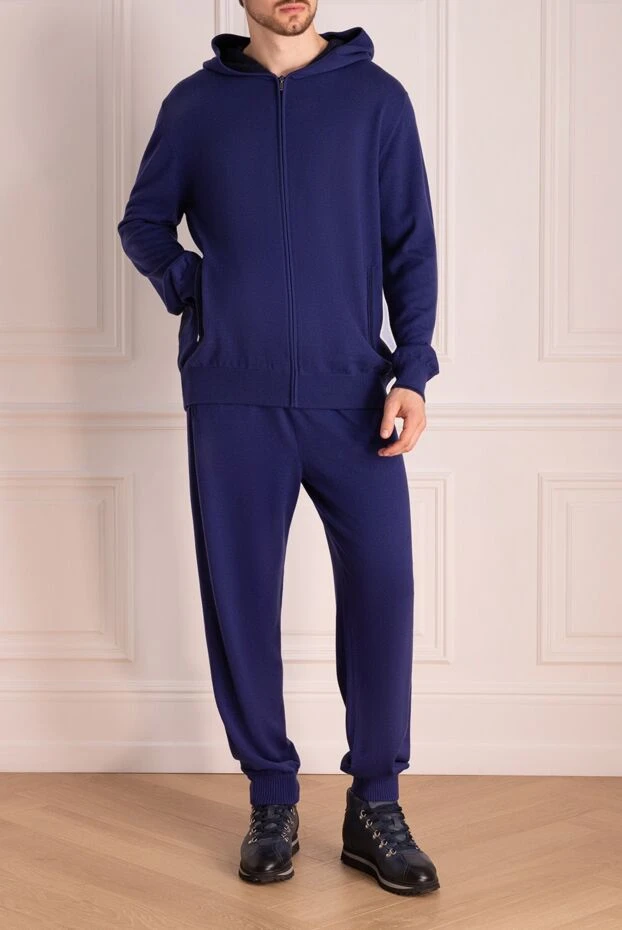 Zilli man men's cashmere sports suit, blue buy with prices and photos 153479 - photo 2