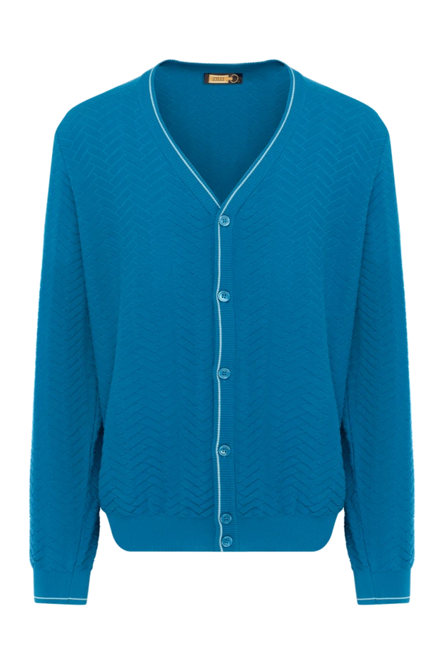 Zilli man men's cotton cardigan blue 153490 - photo 1