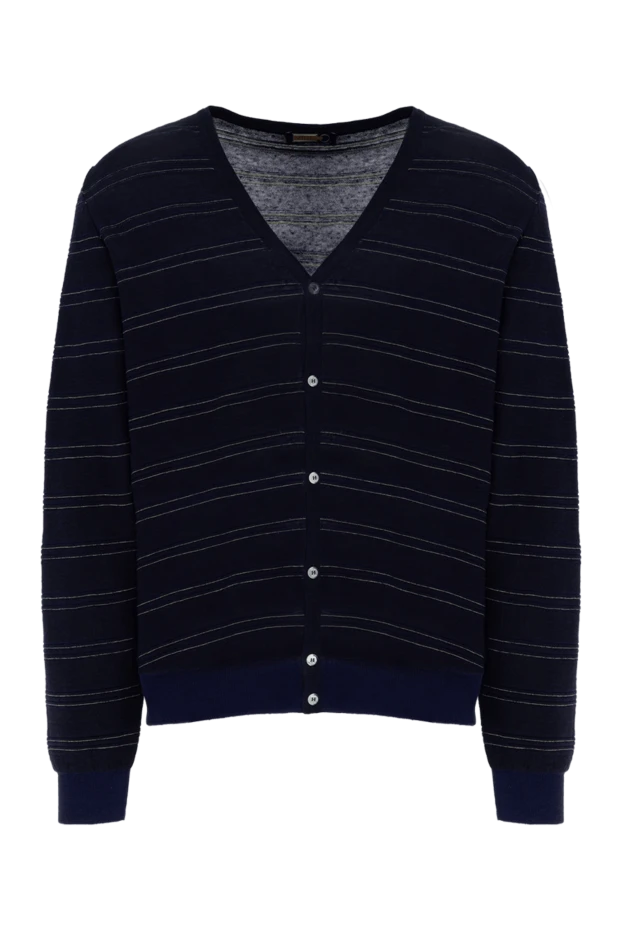 Zilli man men's cardigan made of linen, silk and cashmere blue buy with prices and photos 153492 - photo 1