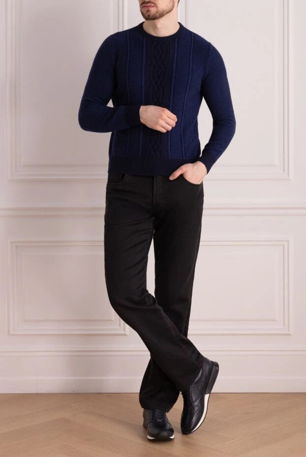 Zilli man cashmere jumper blue for men buy with prices and photos 153496 - photo 2