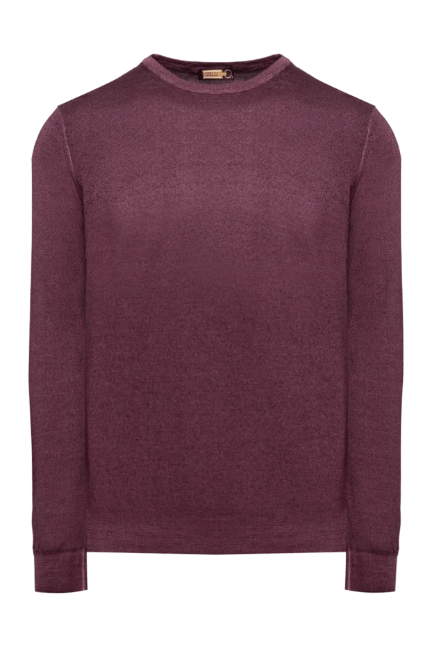 Zilli man cashmere and silk jumper burgundy for men buy with prices and photos 153506 - photo 1