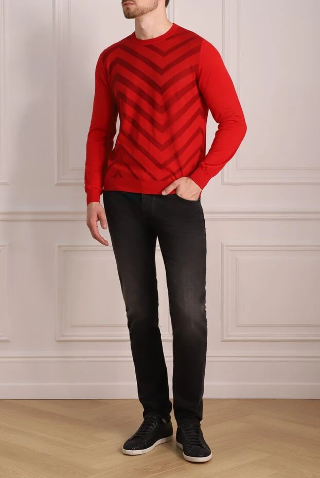 Zilli man red cashmere and silk jumper for men buy with prices and photos 153507 - photo 2