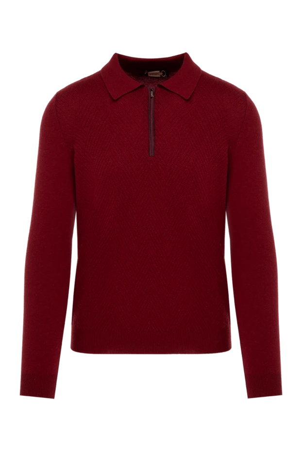 Zilli man cashmere long sleeve polo burgundy for men buy with prices and photos 153515 - photo 1