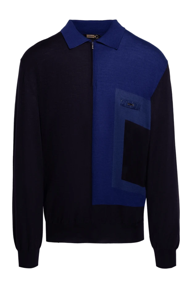 Zilli man long sleeve polo in silk and wool black for men buy with prices and photos 153530 - photo 1