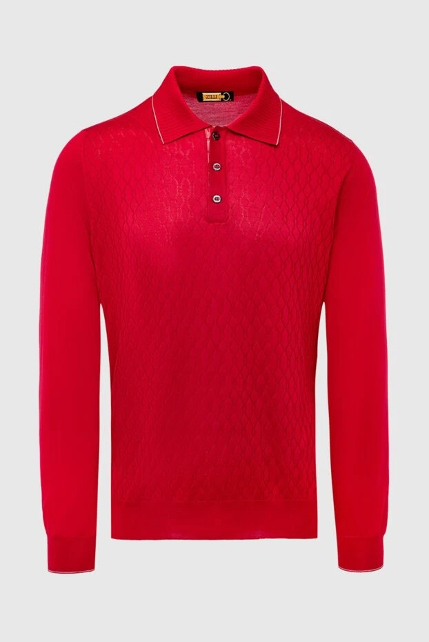 Zilli long-sleeved polo shirt in red silk for men (markdown) 198189 - photo 1