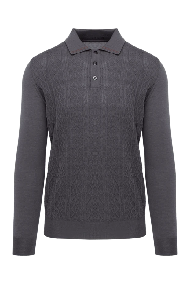 Zilli man long sleeve polo in silk and cashmere gray for men buy with prices and photos 153539 - photo 1