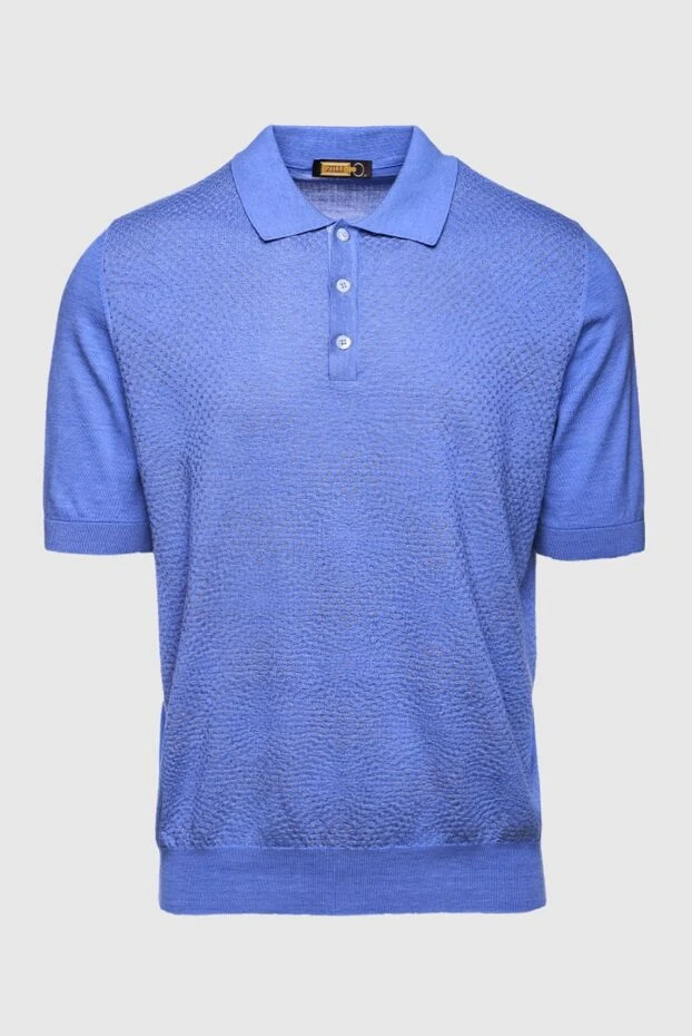 Zilli man cashmere and silk polo blue for men buy with prices and photos 153540 - photo 1