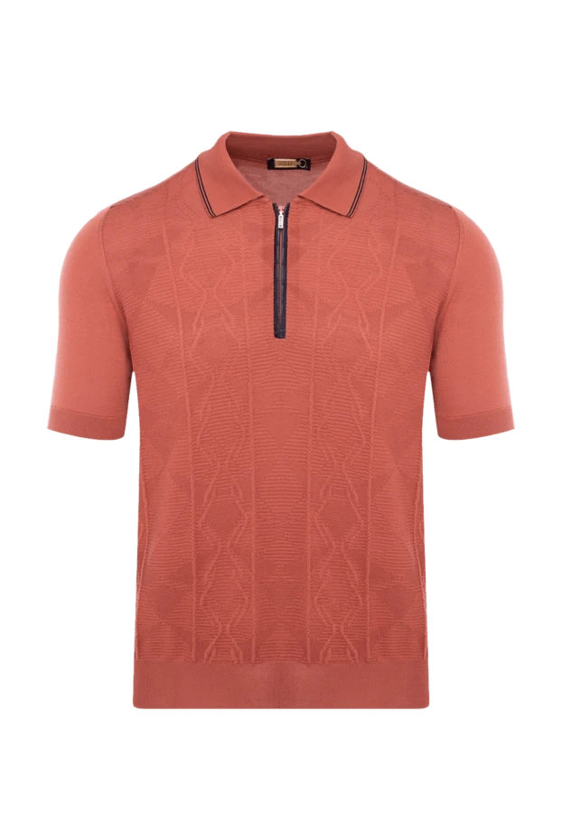 Zilli man polo made of silk and crocodile skin orange for men 153569 - photo 1