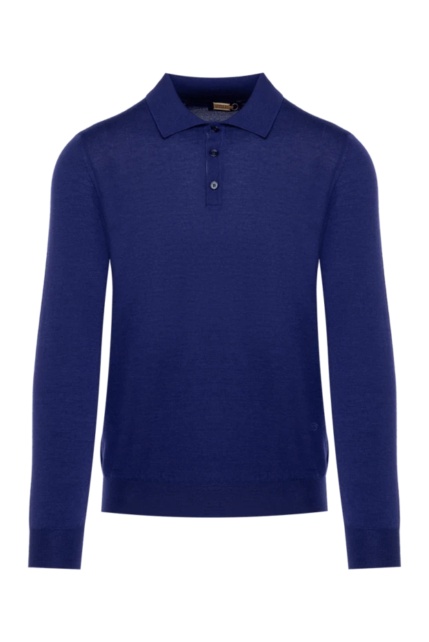 Zilli man long sleeve polo in silk and cashmere blue for men buy with prices and photos 153591 - photo 1