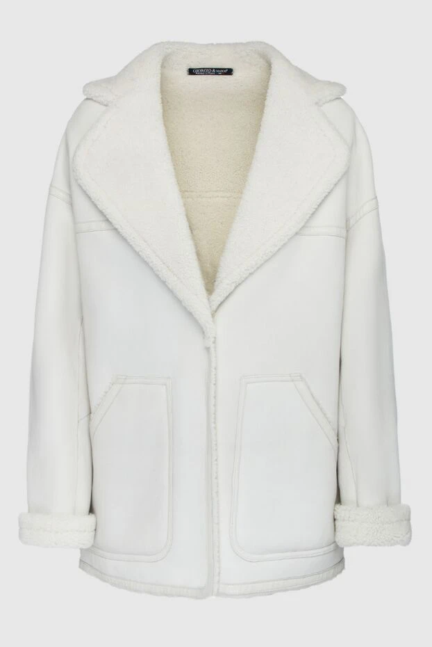 Giorgio&Mario woman women's white sheepskin coat made of natural fur buy with prices and photos 153605 - photo 1