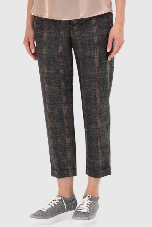 Peserico женские брюки из шерсти серые женские купить с ценами и фото 153630 - фото 2