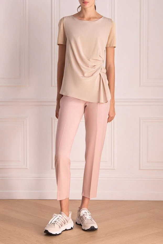 D.Exterior женские брюки из шерсти розовые женские купить с ценами и фото 153704 - фото 2