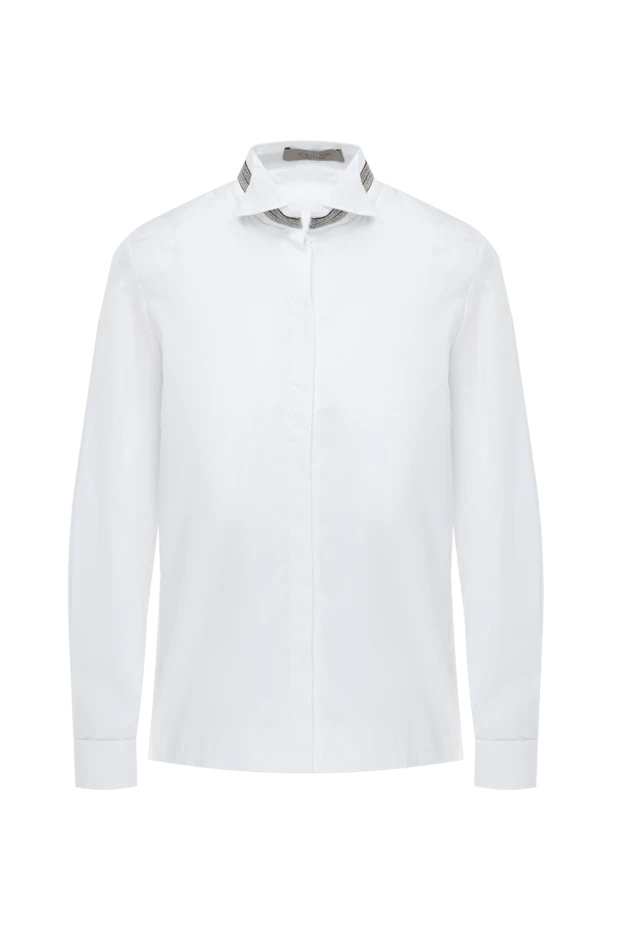 D.Exterior женские рубашка из хлопка и полиамида белая женская купить с ценами и фото 153709 - фото 1