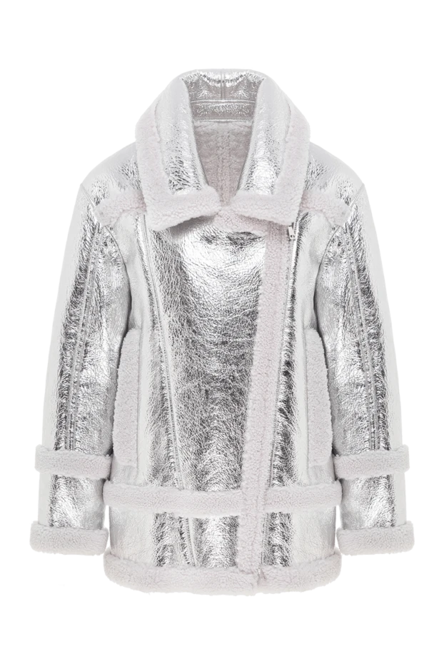 Blancha gray sheepskin coat made of natural fur and leather 153743 - photo 1