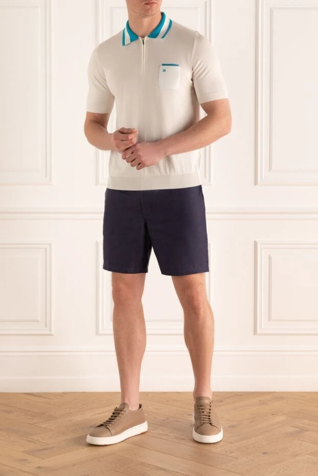 Derek Rose man blue linen shorts for men buy with prices and photos 153814 - photo 2