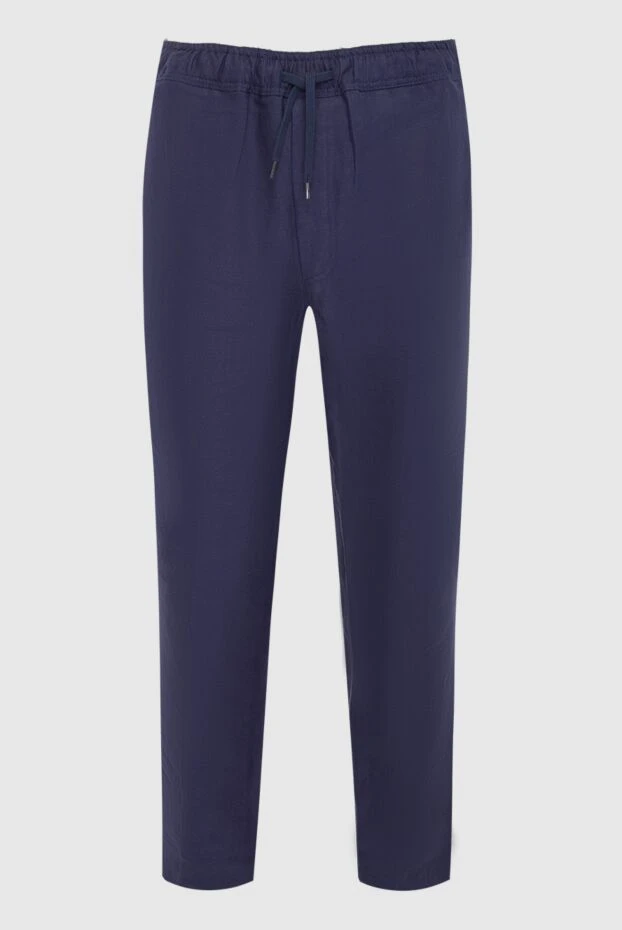 Derek Rose man blue linen trousers for men buy with prices and photos 153815 - photo 1