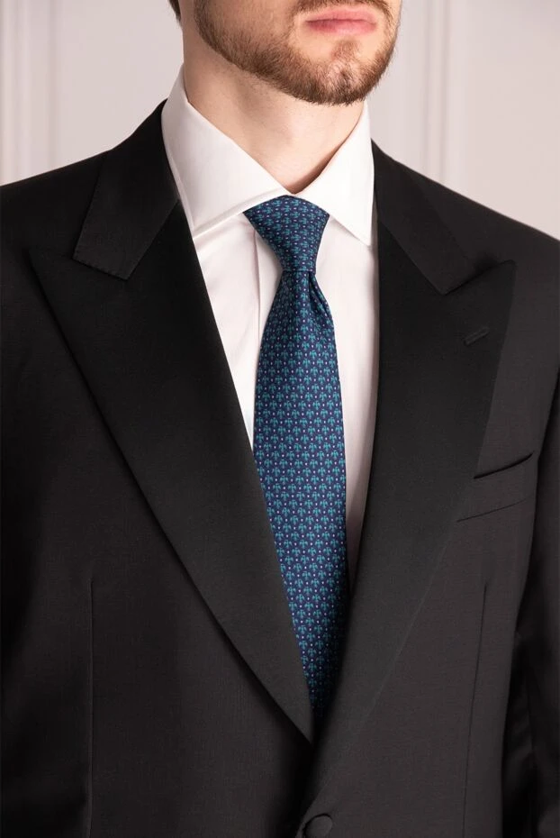 Corneliani man blue silk tie for men buy with prices and photos 153829 - photo 2