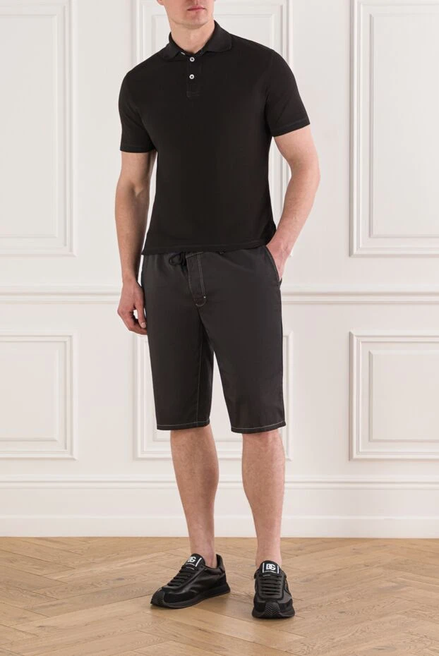 Zilli men's beige cotton shorts with drawstring waist 153930 - photo 2