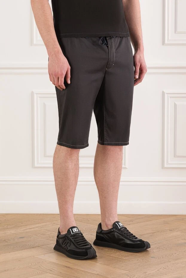 Zilli men's beige cotton shorts with drawstring waist 153930 - photo 3