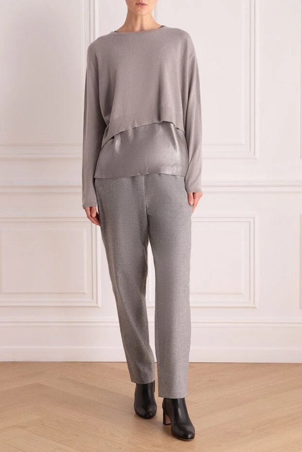 Max&Moi woman gray wool and polyester trousers for women buy with prices and photos 153954 - photo 2
