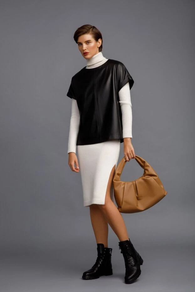 Fleur de Paris women's black leather boots with laces 153965 - photo 3