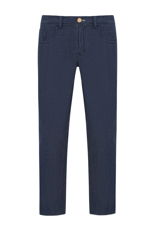 Scissor Scriptor men's cotton jeans in deep blue with five pockets 154007 - photo 1