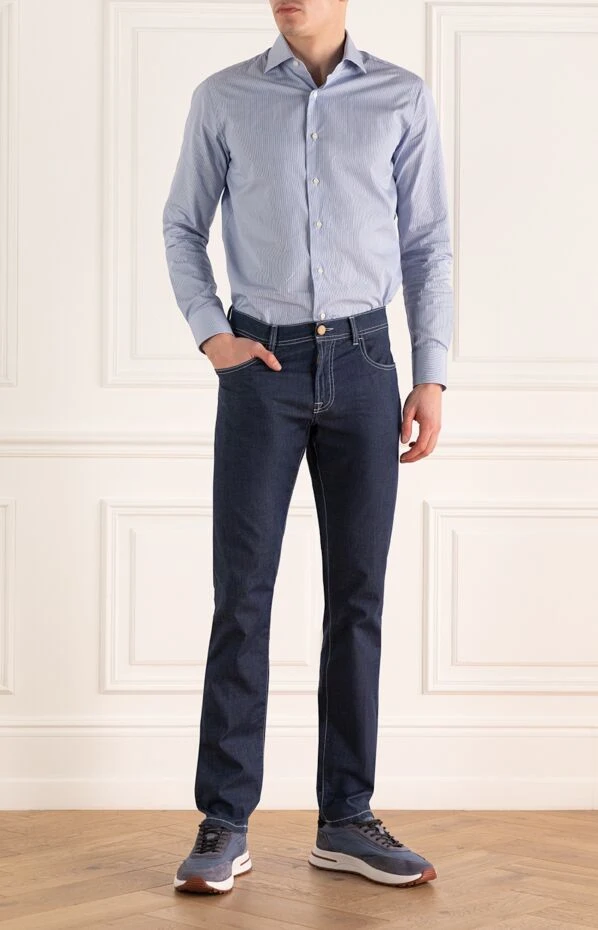 Scissor Scriptor мужские джинсы из хлопка и полиуретана синие мужские купить с ценами и фото 154007 - фото 2