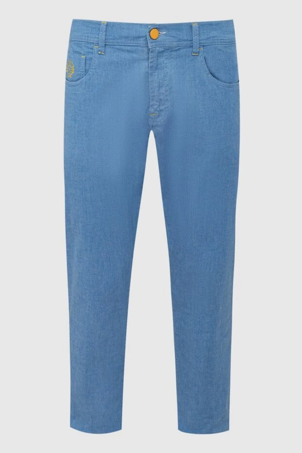 Scissor Scriptor мужские джинсы из хлопка и льна голубые мужские купить с ценами и фото 154008 - фото 1