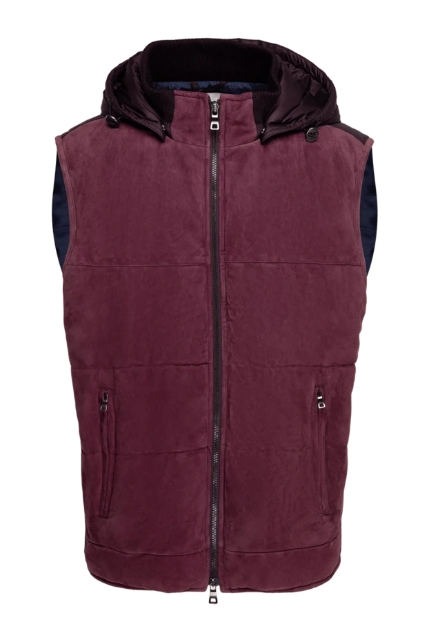 Casheart man suede and polyamide vest burgundy for men buy with prices and photos 154027 - photo 1