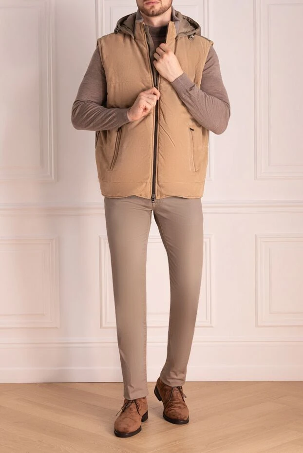 Casheart man suede and polyamide vest beige for men buy with prices and photos 154028 - photo 1
