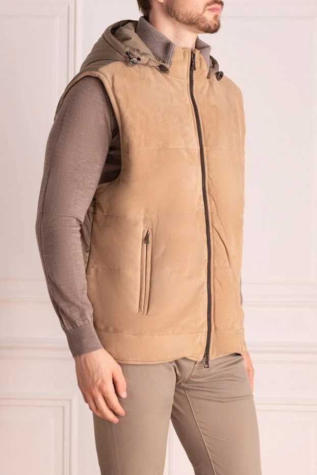 Casheart man suede and polyamide vest beige for men buy with prices and photos 154028 - photo 2